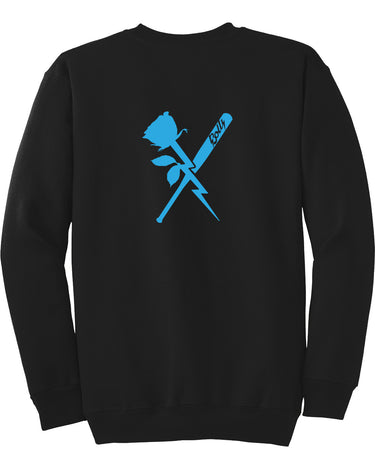 PDXFH BOLTS CREWNECK ROSE BASEBALL BLUE LOGO SWEATER