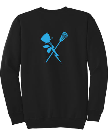 PDXFH BOLTS CREWNECK ROSE LACROSSE BLUE LOGO SWEATER