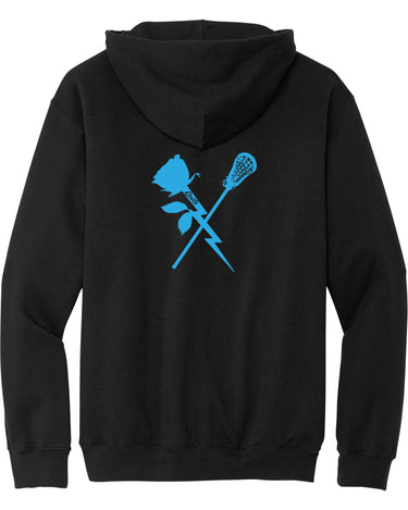 PDXFH BOLTS HOODY ROSE LACROSSE BLUE LOGO