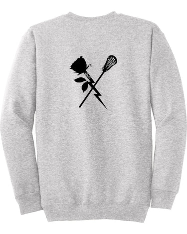 PDXFH BOLTS CREWNECK ROSE LACROSSE BLACK LOGO SWEATER