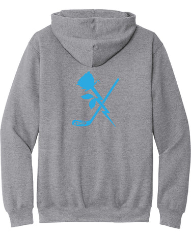 PDXFH BOLTS HOODY ROSE HOCKEY BLUE LOGO