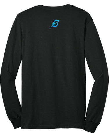 PDXFH LS BOLTS BLUE LOGO TEE