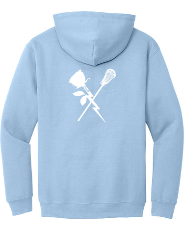 PDXFH BOLTS HOODY ROSE LACROSSE WHITE LOGO