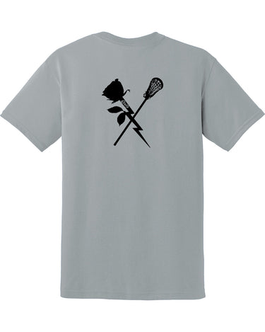 PDXFH BOLTS SS ROSE LACROSSE BLACK LOGO TEE