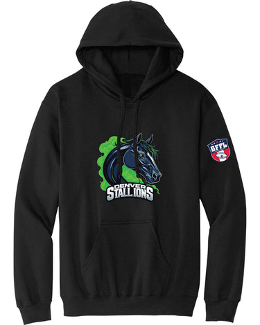 GFFL HOODY DENVER STALLIONS LOGO