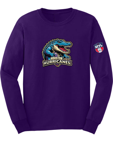 GFFL LS HOUSTON HURRICANES LOGO TEE